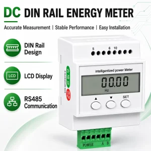 500A Smart Active Energy Meter 3 Phase DC Solar Meter with LCD Display Power Pulsed Kwh Meter