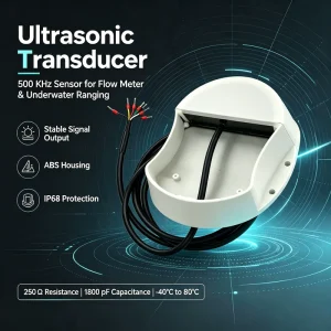500kHz ABS Housing Ultrasonic Transducer IP68 Waterproof Sensor Probe for Ultrasonic Flow Meter Underwater Rangefinder
