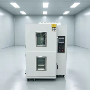 50L Thermal Shock Test Chamber 20s Fast Temperature Switch High Low Temperature Cycling Tester With 60 Days Data Storage