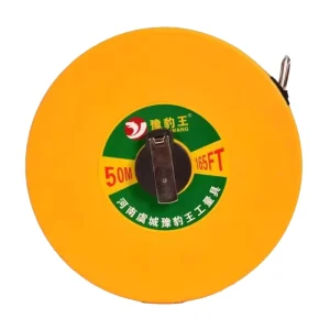 50M Manual Screen Ruler Impact Resistant Open Reel Fiberglass Tape Measure with Metric Inch Scale Measuring and Gauging Tool