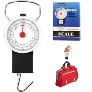 50lb Small Multi Purpose Mechanical Portable Hand Held Luggage Kitchen Fishing Dial Weighing Scales