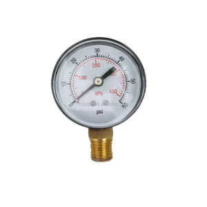 50mm Low Pressure Gauge Measures 0/15 PSI and 0/1 Bar