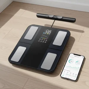 58 Body Metrics 8 Electrode Smart Body Fat Scale 180kg Capacity Battery Powered BMI Analysis Household Health Monitor