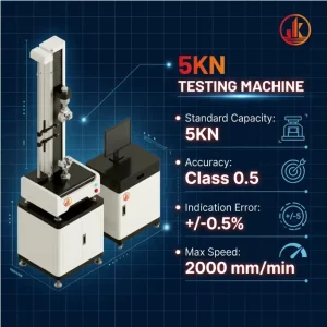 5KN Universal Testing Machine UTM for Rubber Plastic and Textile Testing