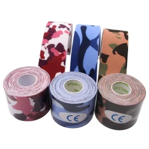 5cm*5m Camo Pattern Waterproof Kinesiology Tape Medical Sensitive Glue Printed Color Athletic Sport K Tape Sample Support