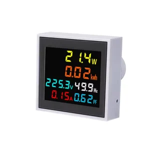 6 In1 Intelligent Power Monitor Mini Electronic Watt Hour Meter Voltage Current Power Display Frequency Meter