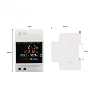 6 in 1 AC Monitoring Meter Voltage Meter 100A Voltage Current Power Factor Meter 110V 220V 380V Frequency Measurement kWh Hz