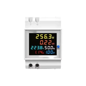 6 in 1 Din Rail AC Monitor Digital Energy Meter AC 40-300V 100A Voltage Current Power Factor Active kWh Electric Meter