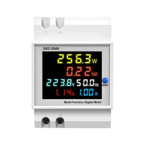 6 in 1 Display Real Time Monitoring Energy Meter Electric Power Factor Voltage Current Active Power Frequency Single Phase Meter