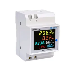 6 in 1 Display Smart Meter 100A Voltage Current Power Factor Active KWH Electric Energy Frequency Meter VOLT AMP
