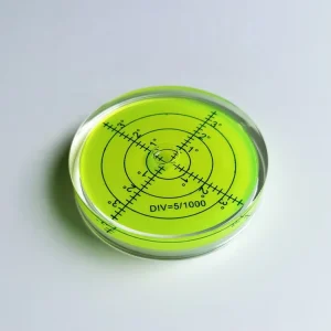 60*10mm Round Industrial Grade Acrylic Spirit Level with 0.2mm Accuracy for Machine Leveling and Measuring