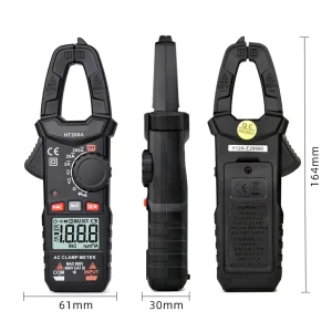6000 Counter AC DC Current 600V Auto Range Digital Multimeter Clamp Meter Ammeter Capacitance Measurement 2xAAA Batteries