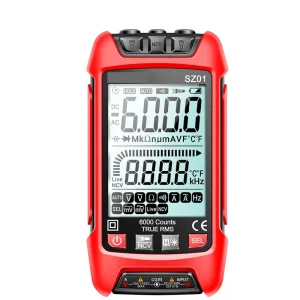 6000 Counts Digital Multimeter Auto Electrical Meter Temp Resistance Transistor Smart Multimeter