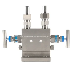 6000 psi High Pressure Gauge Transmitter Stainless Steel 3-Way Valve Manifold T Type Gauge Manifold
