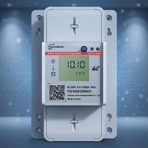 60A 1.0 Accuracy Single Phase Digital LCD Electricity Meter 2 Wire Display 4G Max 105MM 45MM 70MM CE Energy Meters