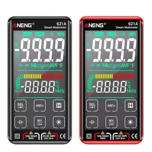 621A Digital Multimeter with 9999 Counts True RMS Auto Range LCD Display for DC AC 10A