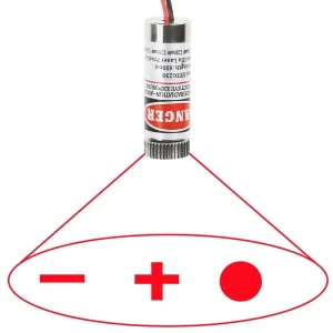 650nm 5mW Red Dot/Line/Cross Laser Module Head, Glass Lens, Adjustable Focus, Diode, Industrial Grade