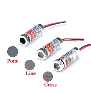 650nm 5mW Red Point Line Cross Laser Module Focus Adjustable Laser Head Tube 5V Industrial Grade