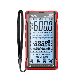 682 Large LCD Digital Auto Ranging Rechargeable Multimeter 6000 Count Ohm Diode Tester Electrician Tools 600V 10A