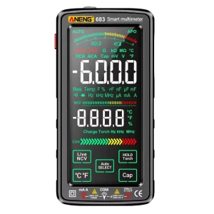 683 Rechargeable Digital Multimeter with Large Touch Screen and Anti Burn Technology