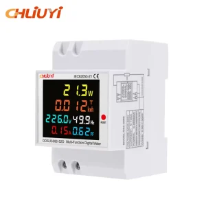 6IN1 Din Rail 220V 100A Digital Display 1.0 Accuracy Single Phase Electric Energy Meter AC Monitor Active KWH Meter