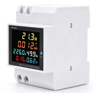 6in1 DIN Rail Single Phas AC Monitor Kwh Energy Frequency Meter