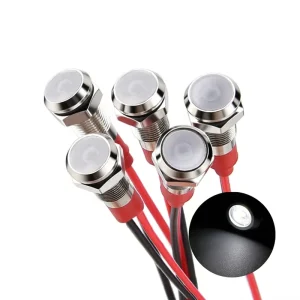 6mm LED Indicator Light PCB Mount Soldering Type Indicators Indicator Light for Circuit Board Installation Design