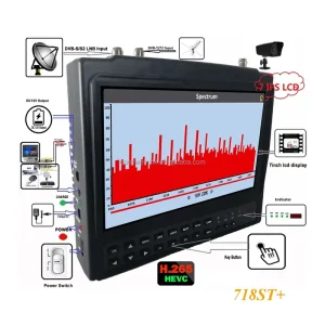 7″ Satellite TV Signal Meter Finder Built in Spectrum Analyzer DC12V Output for CCTV Camera