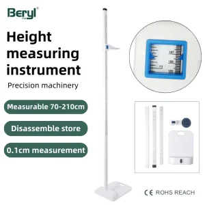 210CM Mechanical Height Measuring Instrument for School Community Adult and Child Physical Examination Height Ruler Portable