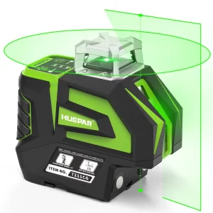 7211CG Self Leveling Green Laser Level Cross 5 Line 2 Plumb Dots Tool 360 Horizontal