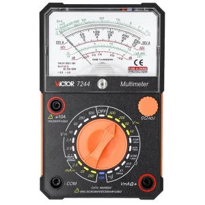 7244 Analog Digital Dual Display Multimeter AC DC 500V 10A Resistance Diode Tester (0.5% + 3) Accuracy Battery Test