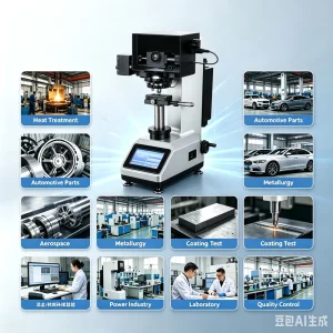 7MHVS 1000A Touch Screen Auto Turret Micro Vickers Hardness Tester HV HK for Machine Coating Hardened Layer