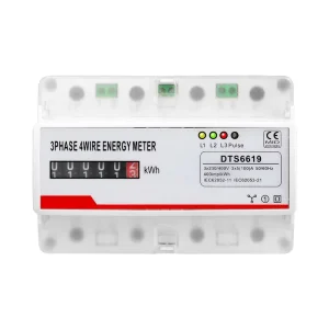 7P Rail mounted Three phase Four wire Energy Meter KWH Electricity Meter Display Energy Meter 380V 100A