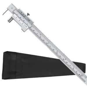 8 Inch Stainless Steel Marking Gauge Parallel Marking Vernier Caliper with 2 Carbide Scribers Pins Needle