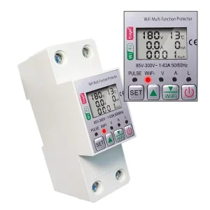 85-300V WiFi Smart Earth Leakage Over Under Voltage Protector Relay Device Switch Breaker Smart Life Energy Power kWh Meter