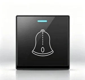 86 Type Tempered Glass Touch Music Doorbell Switch LED Indicator Wired Music Door Bell Button for for Hotel Apartment Villa