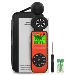 881w Portable Digital Air Anemometer 4 in 1 Rpm Meter Handheld Wind Speed Meter Humidity Temperature Test Abs Oem