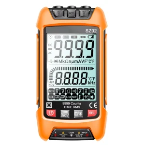 9999 Counts Digital Multimeter True RMS Auto Electrical Capacitance Meter Temp Resistance