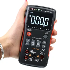 9999 Counts High Precision 1000V 10A Range Auto Manual Digital Multimeter with LCD Display