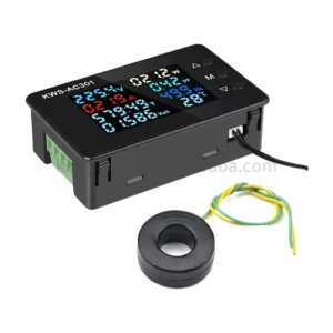 AC 50-300V 0-100A Digital LED Voltmeter Ampermeter Wattmeter Voltage Power Factor Energy Temperature Electricity Meter KWS-AC301