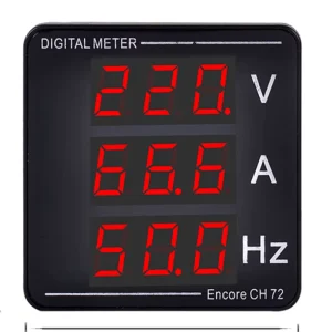 AC Ammeter Voltmeter Three Display Current Voltage Frequency Meter AC50-500V AC0-120A 10-99.9Hz