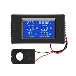 AC Current Voltage Amperage Power Energy Panel Meter LCD Digital Display Ammeter Voltmeter Multimeter CT AC 80 260V 100A