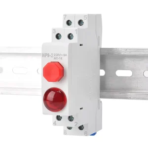 AC DC 220V 230V IP20 Waterproof Plug In General Purpose LED Signal Lamp 40000 Hours Indicating Pilot Lights Red 9mm Din Rail
