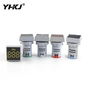 AC Frequency Meter Indicator Signal Lamp Lights Tester AD16-22FSH LED AC Digital Display Frequency Square Panel Hertz Meter
