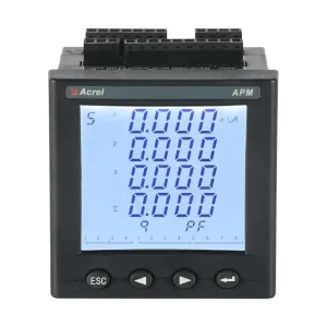 AC Panel Meter APM800 Three Phase Class 0.5s High Accuracy Power Analyzer RS485 Communication LCD Display for Low Voltage