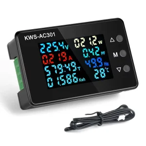 AC300 AC Voltage Ammeter 20A 100A Ammeter High Precision AC Power Meter 50-300V Digital
