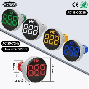 AD16 50FSH LED AC Digital Display Frequency Panel Meter with Indicator Light Signal Lamp AC20 75HZ