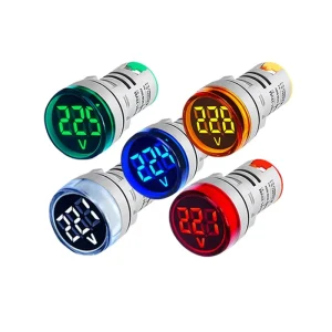 AD16 LED AC Voltmeter Signal Lights Digital Display Gauge Volt Voltage Meter Indicator Lamp Tester Measuring Range AC50 500V