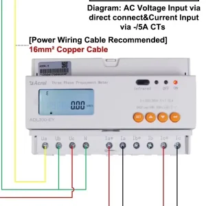 ADL300 EYNK 4G Wireless Three Phase Billing Postpaid Max 80A 3P4W RS485 Switch Control Power Meter for Billing System