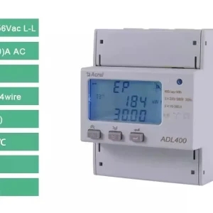 ADL400 D Direct Input 100A Din Rail Three Phase Full Parameter Monitoring LCD Display Smart Energy Meter with Modbus-RTU
